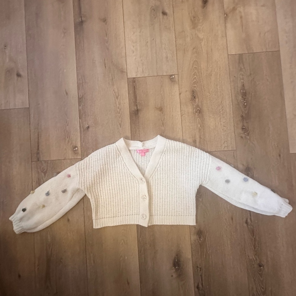 Say What? Cream Kids Sweater with Colorful Accents